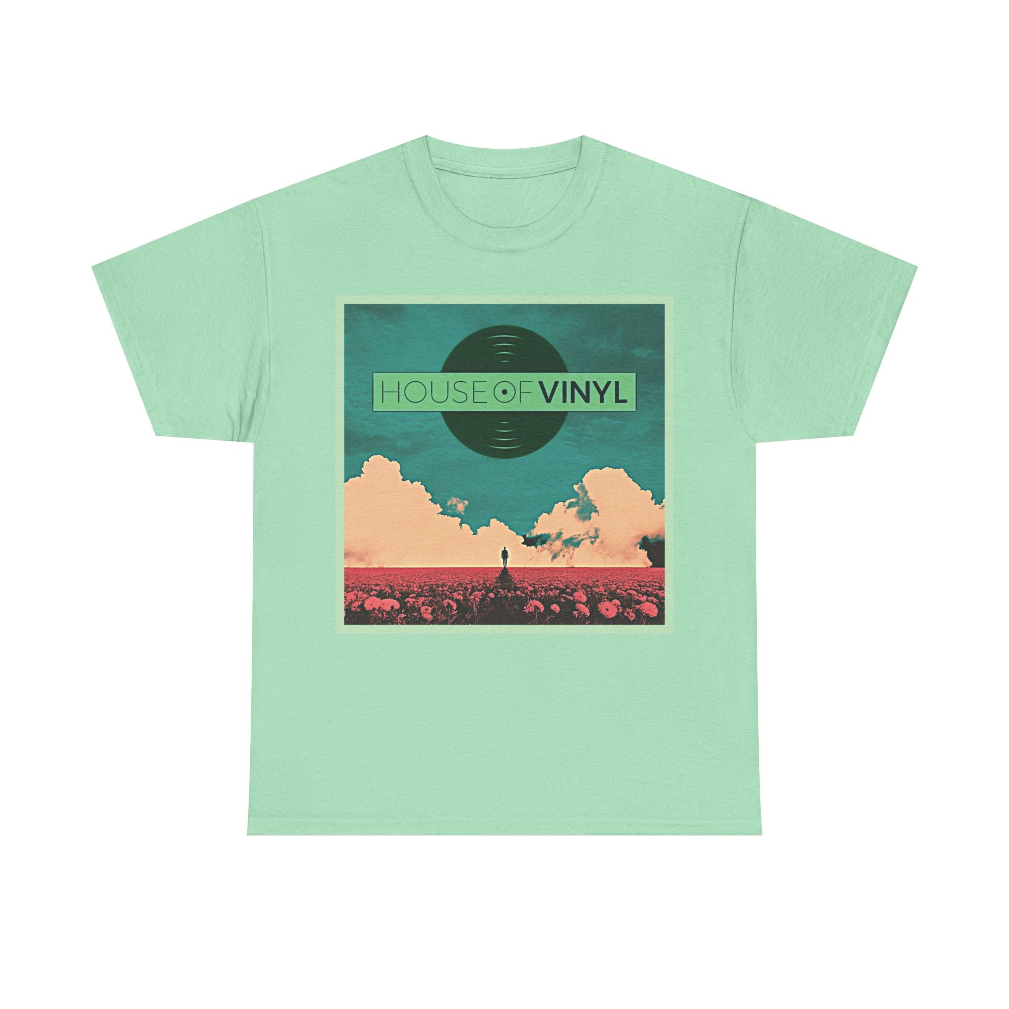 New WORLD House of Vinyl London - Classic Unisex Heavy Cotton Tee - All the Greens