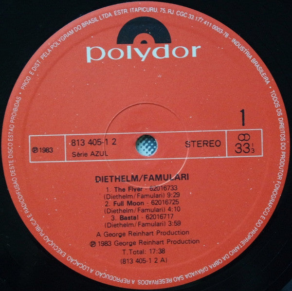 Thomas Diethelm / Santino Famulari : Diethelm/Famulari (LP, Album, RP)