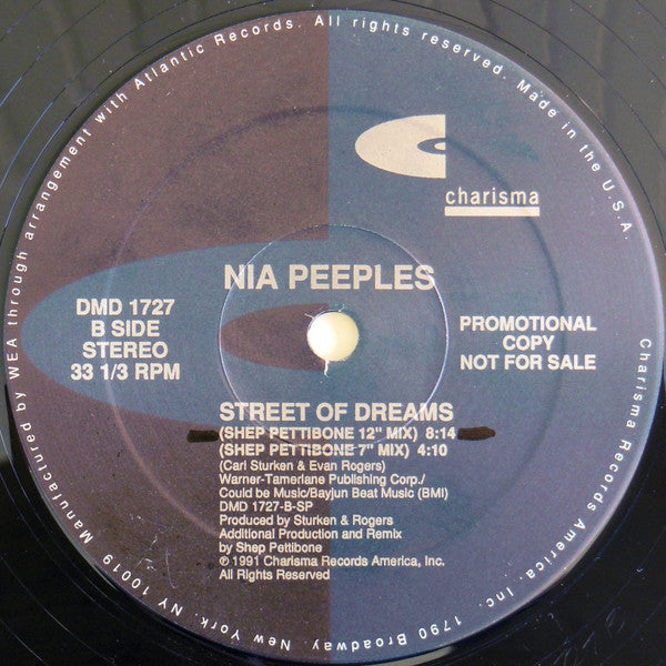 Nia Peeples : Street Of Dreams (12", Promo)
