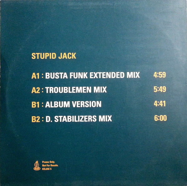 Kojak : Stupid Jack (12", Promo)