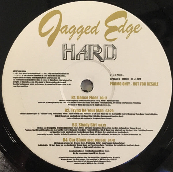 Jagged Edge (2) : Hard (Exclusive Album Sampler) (LP, Promo, Smplr)
