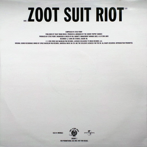 Cherry Poppin' Daddies : Zoot Suit Riot (12", S/Sided, Single, Promo)
