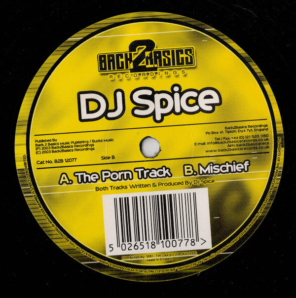 DJ Spice : The Porn Track / Mischief (12")