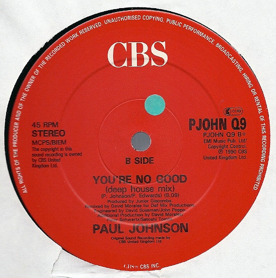 Paul Johnson (2) : Don't Make Me Wait Too Long (12")