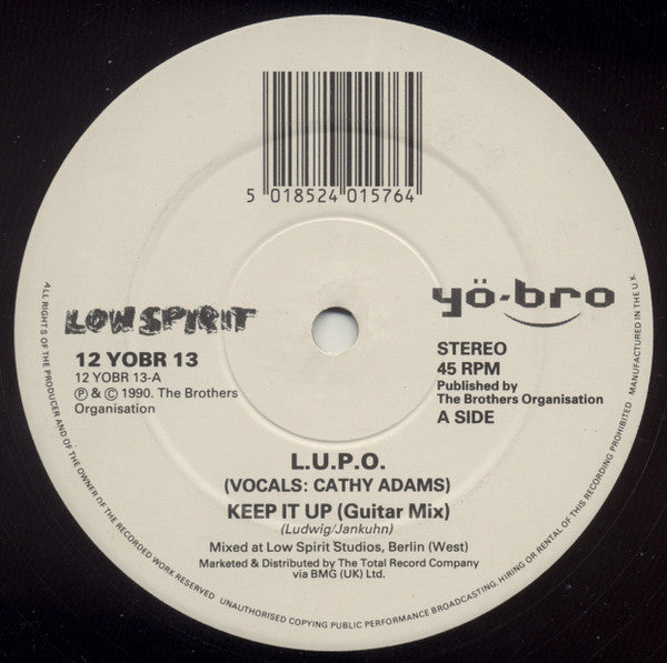 L.U.P.O. : Keep It Up (12")