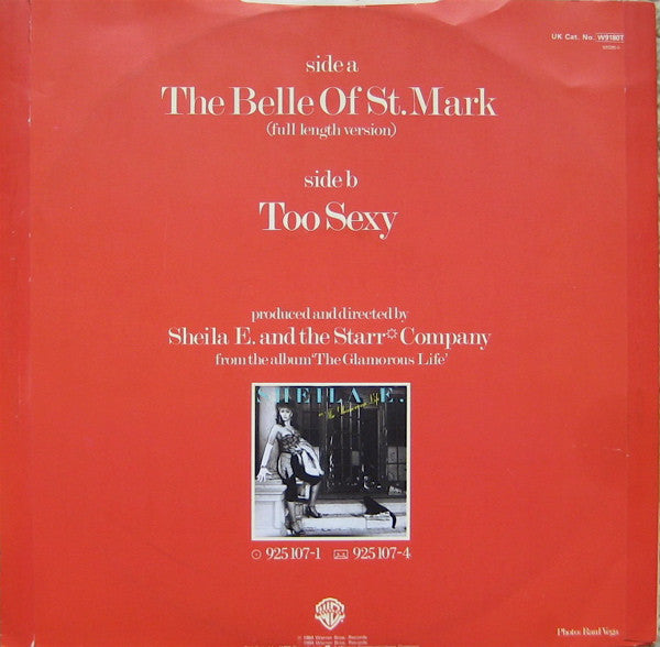 Sheila E. : The Belle Of St. Mark / Too Sexy (12", Single)