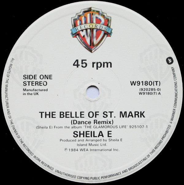 Sheila E. : The Belle Of St. Mark / Too Sexy (12", Single)