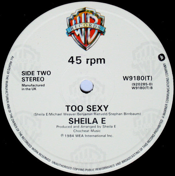 Sheila E. : The Belle Of St. Mark / Too Sexy (12", Single)