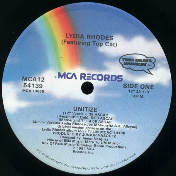 Lydia Rhodes Featuring Top Cat (16) : Unitize (12", Single)