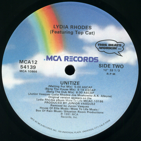 Lydia Rhodes Featuring Top Cat (16) : Unitize (12", Single)
