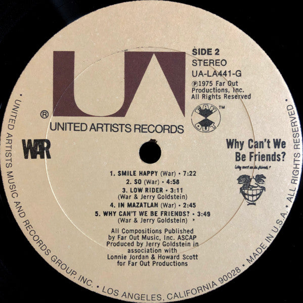 War : Why Can't We Be Friends? (LP, Album)