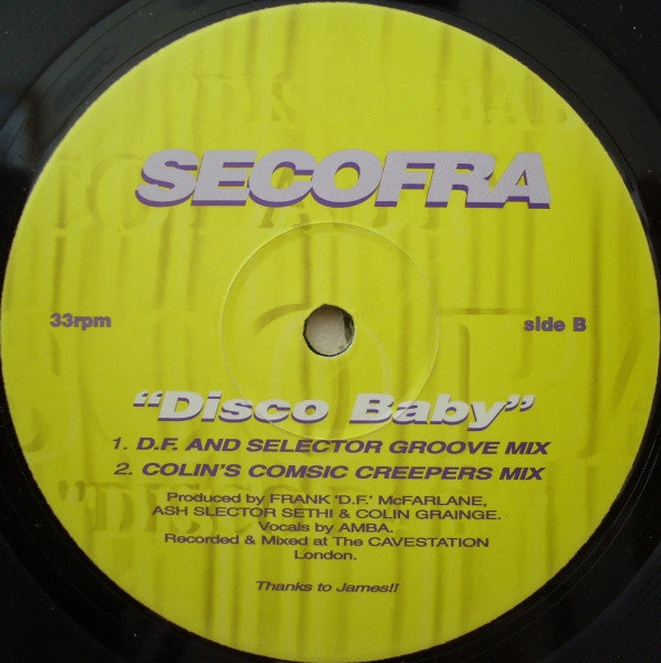 Secofra : Disco Baby (12")