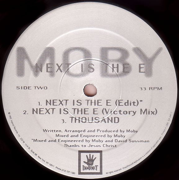 Moby : Next Is The E (12")