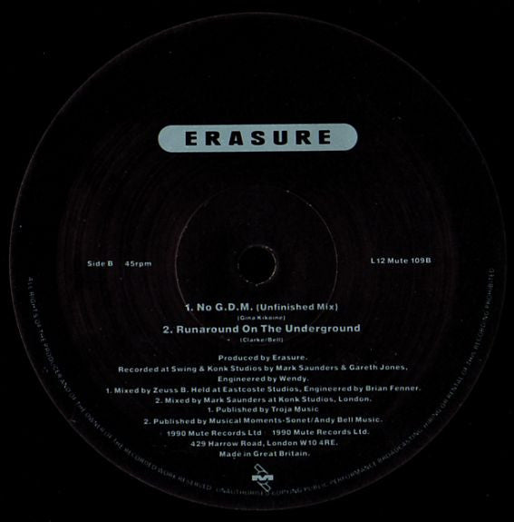 Erasure : Blue Savannah (12", Single, Emb)