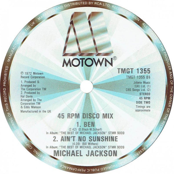 Michael Jackson : Girl You're So Together (12")