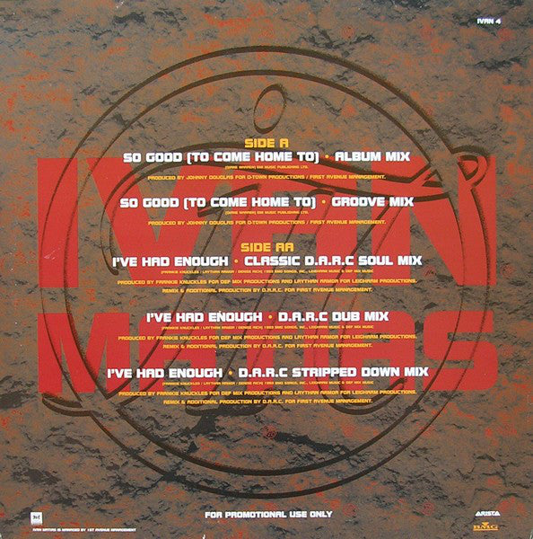 Ivan Matias : So Good (To Come Home To) (12", Promo)