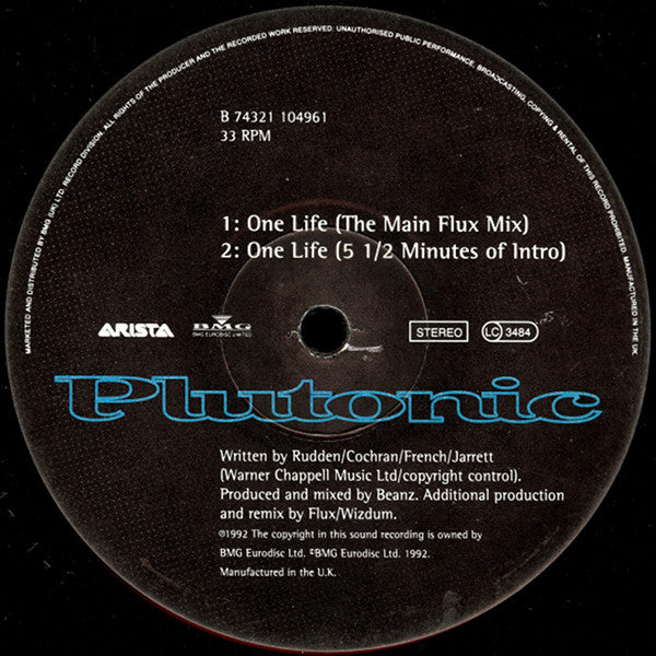 Plutonic : One Life (12")