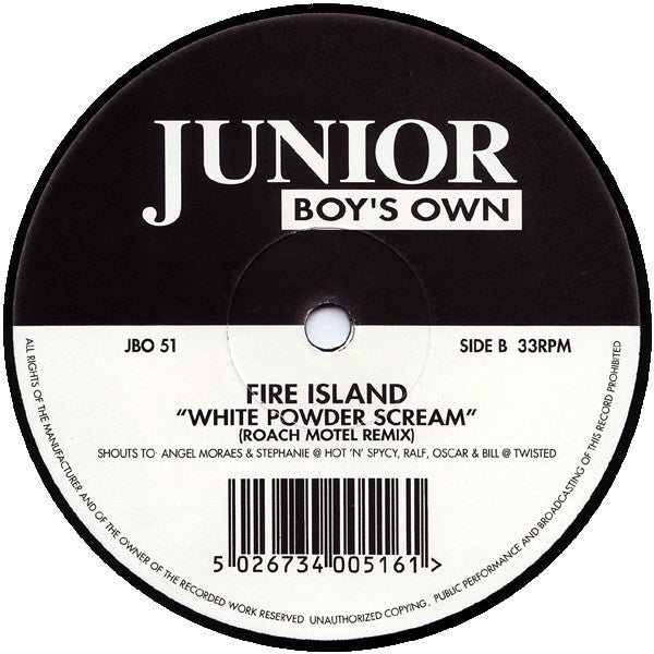 Fire Island : White Powder Dreams (12", Single)