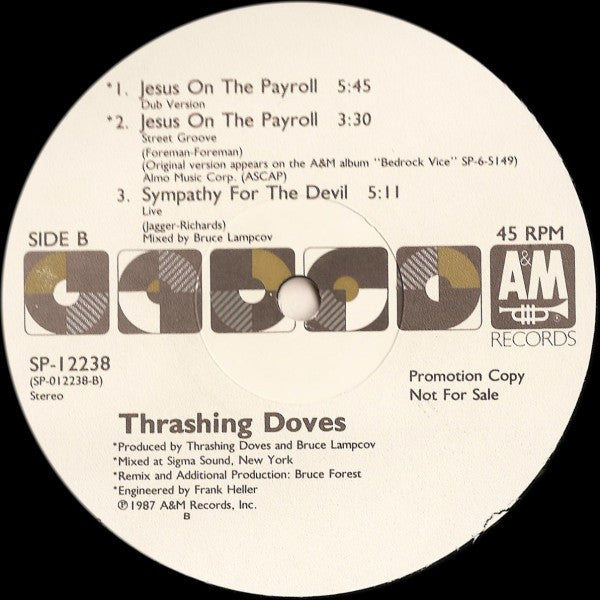 Thrashing Doves : Jesus On The Payroll (12", Promo)