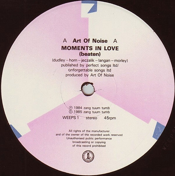 The Art Of Noise : Moments In Love (12", Single, RE)