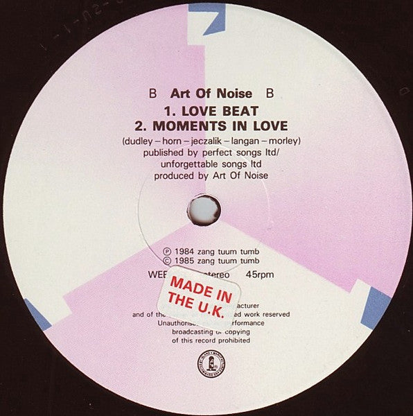 The Art Of Noise : Moments In Love (12", Single, RE)