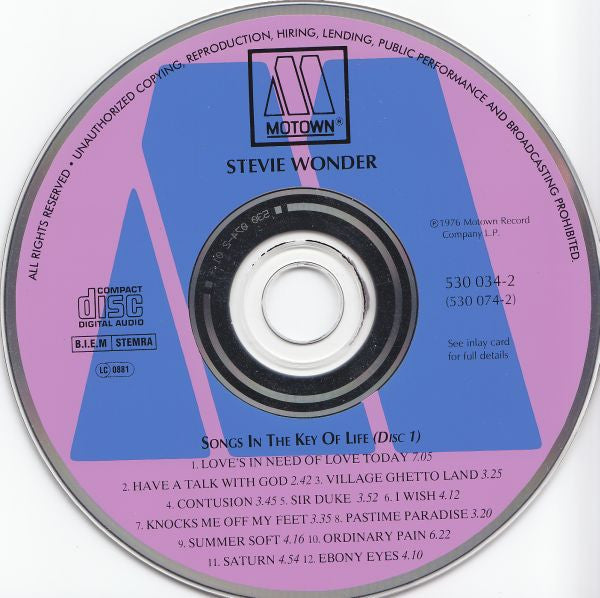 Stevie Wonder : Songs In The Key Of Life (2xCD, Album, RE, Thi)