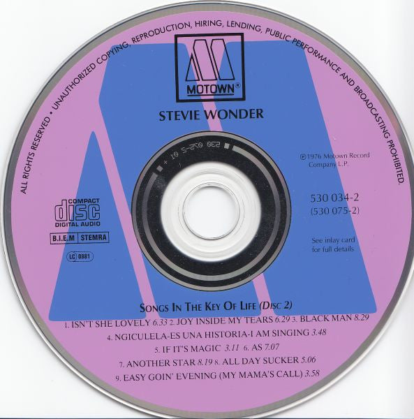 Stevie Wonder : Songs In The Key Of Life (2xCD, Album, RE, Thi)
