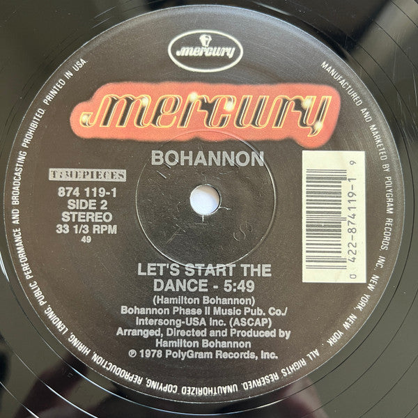 The Chi-Lites / Bohannon* : My First Mistake / Let's Start The Dance (12", RE)