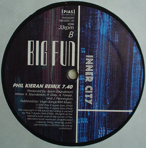 Inner City : Big Fun (Filippo "Naughty" Moscatello Respect Mix / Phil Kieran Remix) (12")