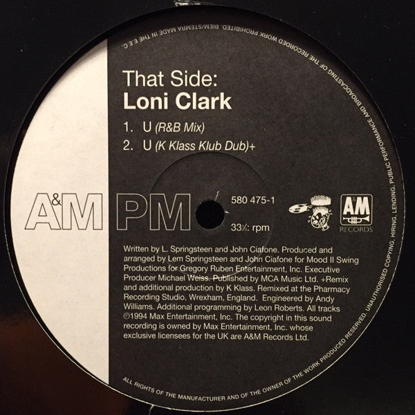 Loni Clark : U (12")