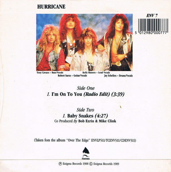 Hurricane (9) : I'm On To You (7")