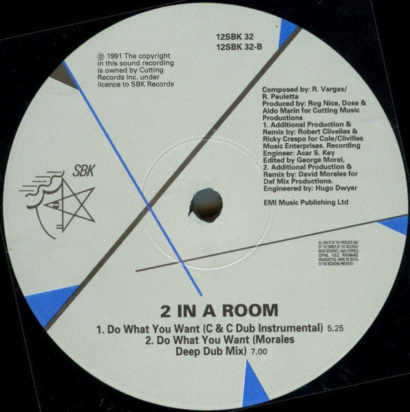 2 In A Room : Do What You Want (C+C Music Factory & David Morales Remixes) (12")