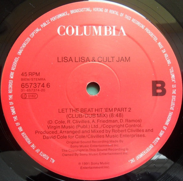Lisa Lisa & Cult Jam : Let The Beat Hit 'Em Part 2 (12")