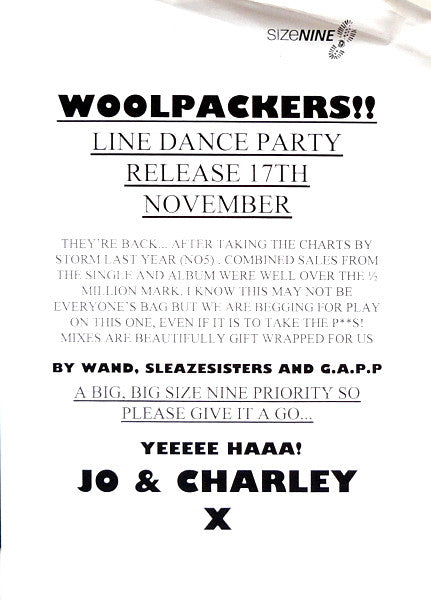 The Woolpackers : Line Dance Party (12", Promo)