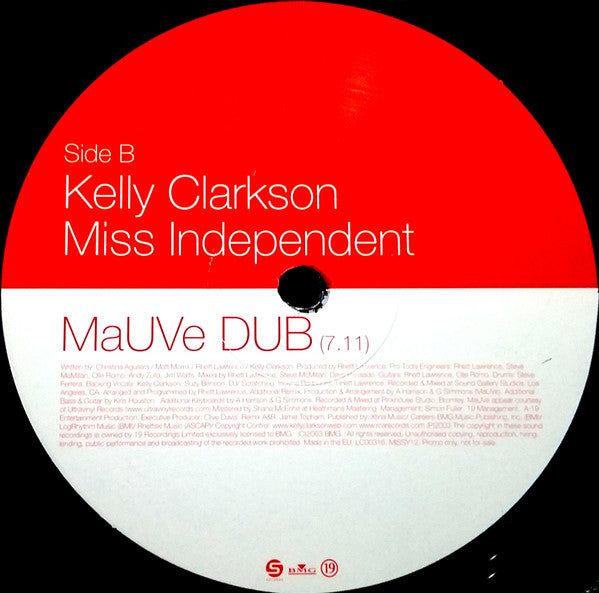 Kelly Clarkson : Miss Independent (MaUVe Mixes) (12", Promo)
