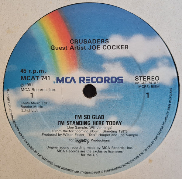The Crusaders Guest Artist Joe Cocker : I'm So Glad I'm Standing Here Today (12", Single)