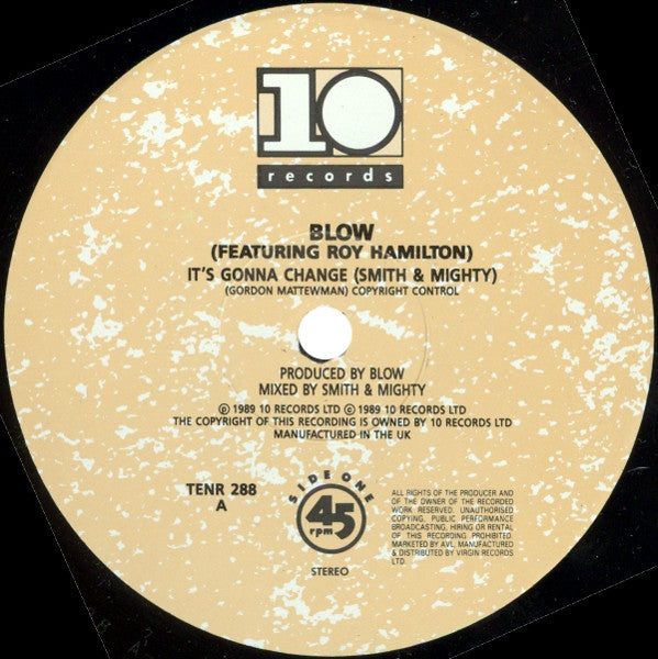 Blow Featuring Roy Hamilton : It's Gonna Change (12")
