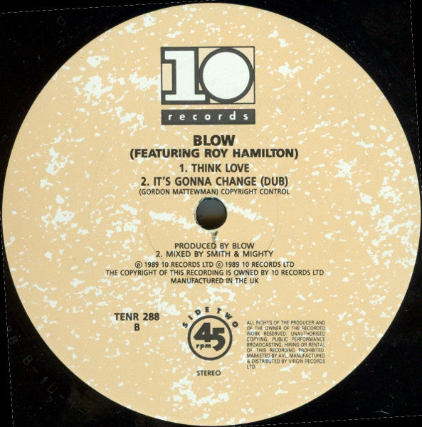 Blow Featuring Roy Hamilton : It's Gonna Change (12")