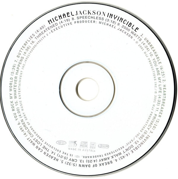 Michael Jackson : Invincible (CD, Album, Ltd, Gre)