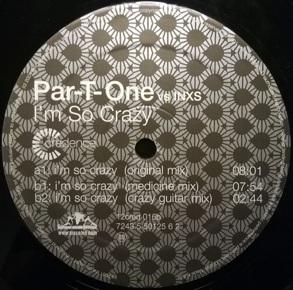 Par-T-One Vs INXS : I'm So Crazy (12")