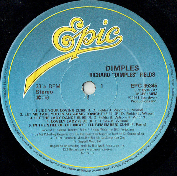 Richard 'Dimples' Fields : Dimples (LP, Album)