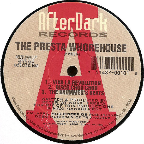 Peter Presta : The Presta Whorehouse (12")