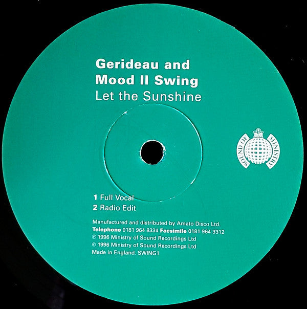 Gerideau And Mood II Swing : Let The Sunshine (12", S/Sided, Etch)