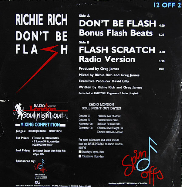 Richie Rich : Don't Be Flash (12")