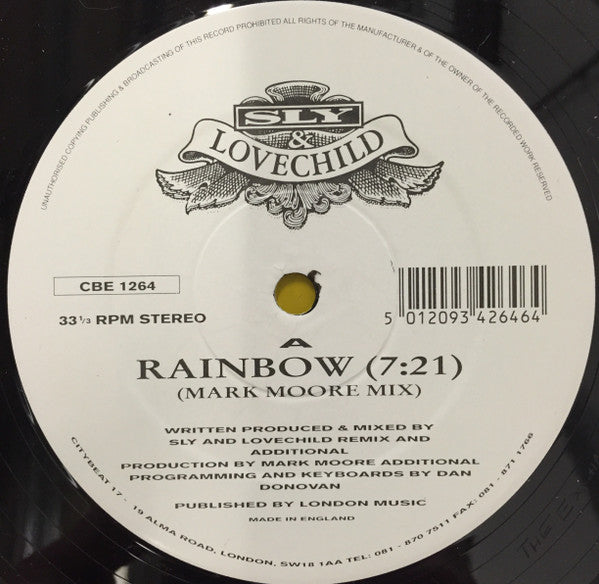 Sly & Lovechild : Rainbow (12", Promo)