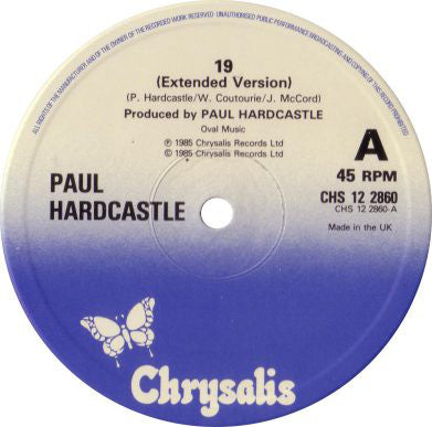 Paul Hardcastle : 19 (Extended Version) (12", Single)