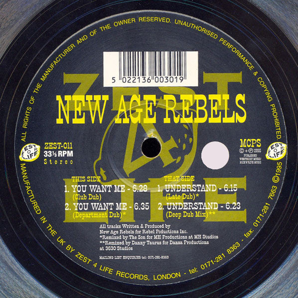 New Age Rebels : You Want Me (12", Cle)