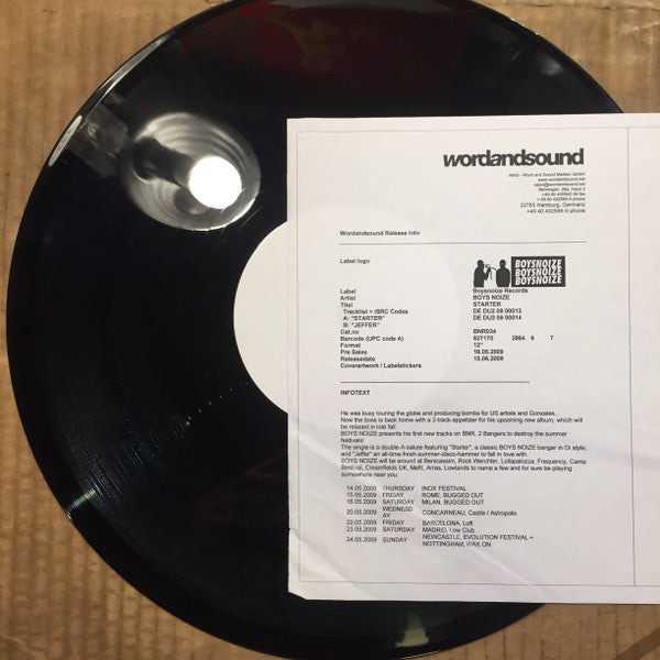 Boys Noize : Starter (12", Promo)