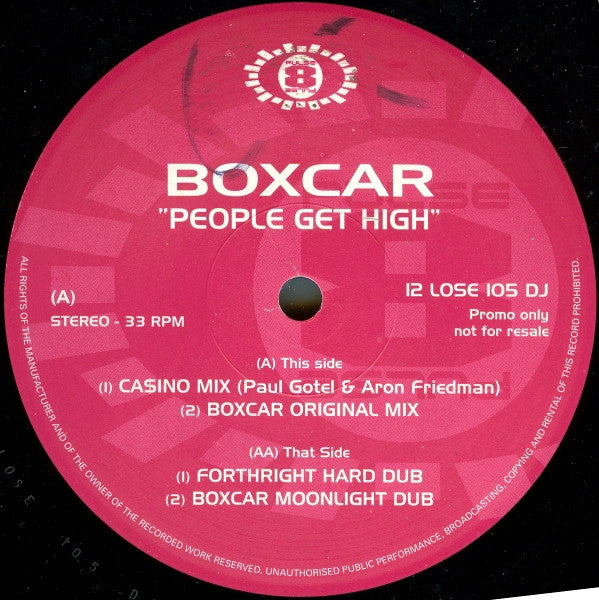 Boxcar : People Get High (12", Promo)