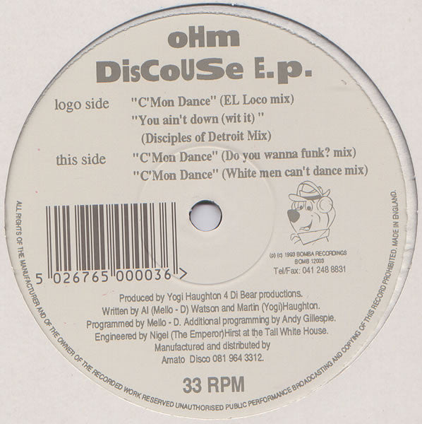 Ohm : Discouse E.P. (12", EP)